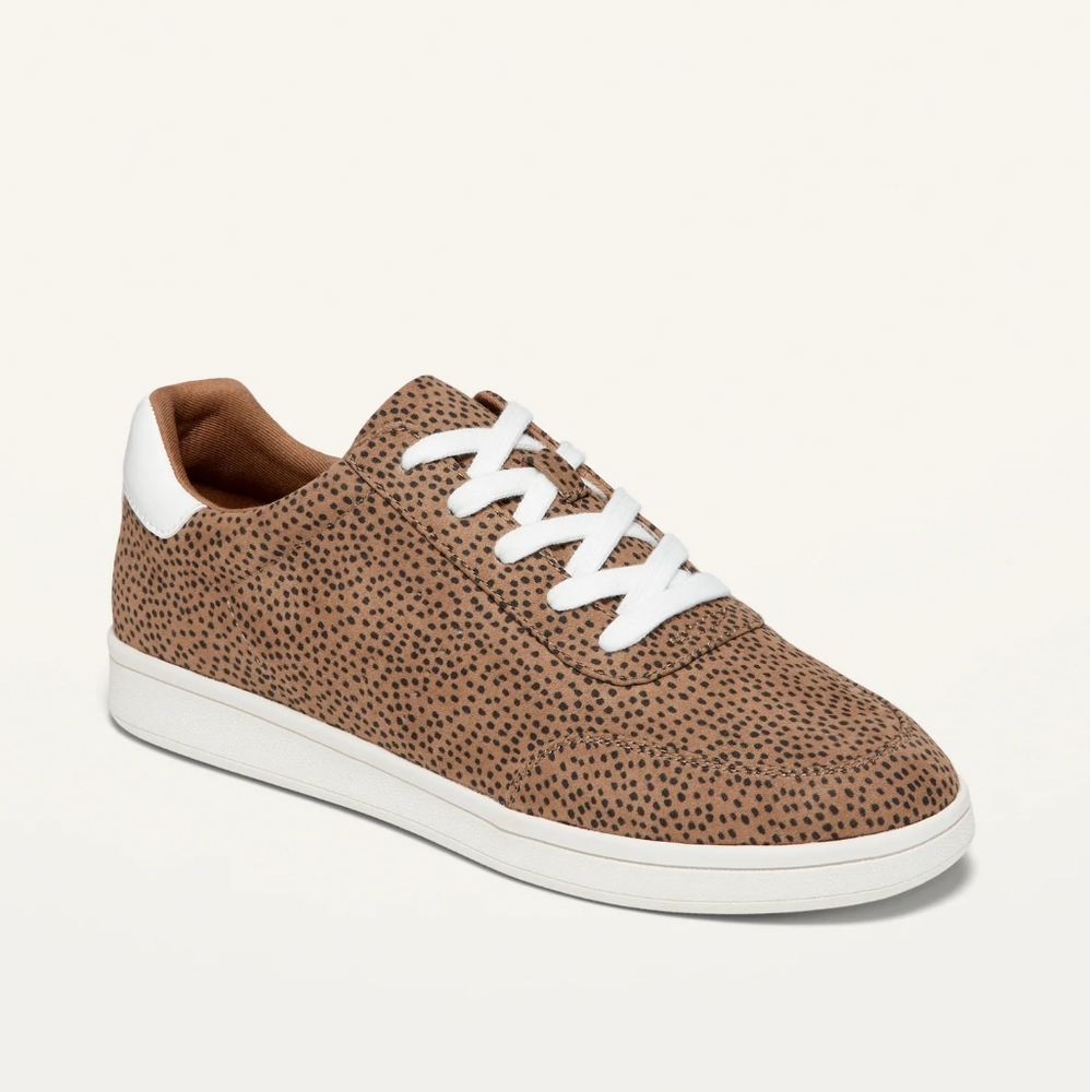 Old Navy Soft Brushed Faux Suede Sneakers Cheetah